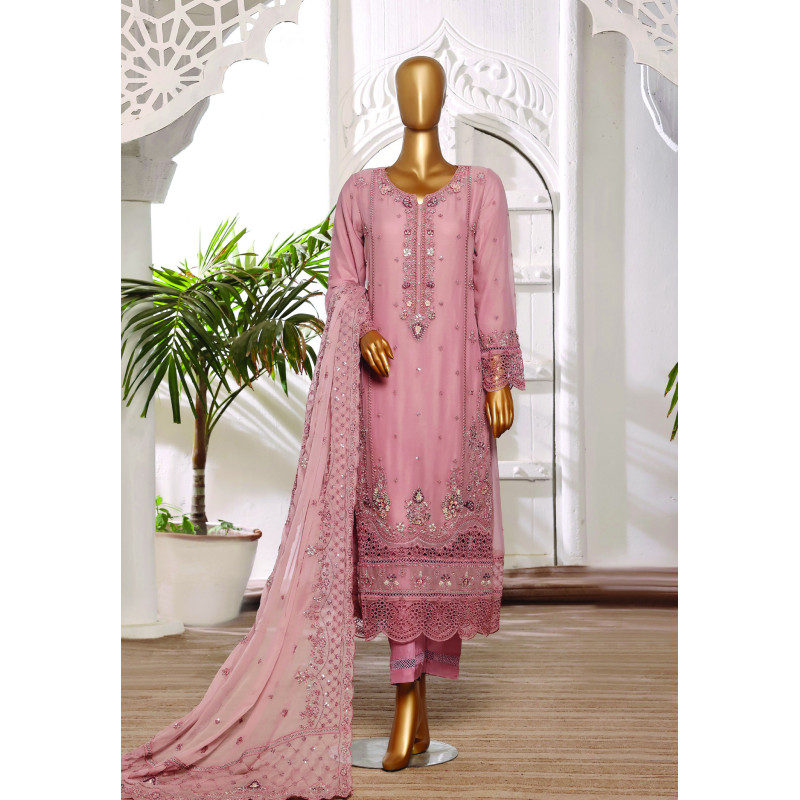 Afsany By Sada Bahar Stitched 3 Piece Luxury Formals Chiffon-Plum