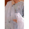 Naqsh By Guzel Stitched 3 Piece Luxury Formals Emb Organza-Silver