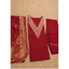 "Elegant Maroon Kurti Set with Bottom and Dupatta - Perfect for Festive Wear"