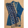 "Zaaraq by AF Designer Kurti Set with Bottom and Dupatta - Elegant Blue Ethnic Wear UK"