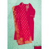 "Indian Red Kurti Set with Bottom and Dupatta - Elegant Ethnic Wear UK"