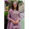 Lilac Indian Chikan Work Designer Kurti with Printed Dupatta - Elegant & Timeless