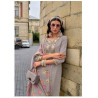 Pink Swan Indian Chikan Work Designer Kurti with Printed Dupatta - Elegant & Graceful