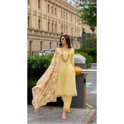 Light Khaki Indian Chikan Work Designer Kurti with Printed Dupatta by Zaaraq - Elegant & Stylish