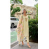 White Cream Indian Chikan Work Designer Kurti with Printed Dupatta by Zaaraq - Elegant & Timeless