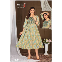 Zaaraq By Deecee Modal Printed Embroidery Single-piece Kurti - Stylish & Comfortable Women's Wear