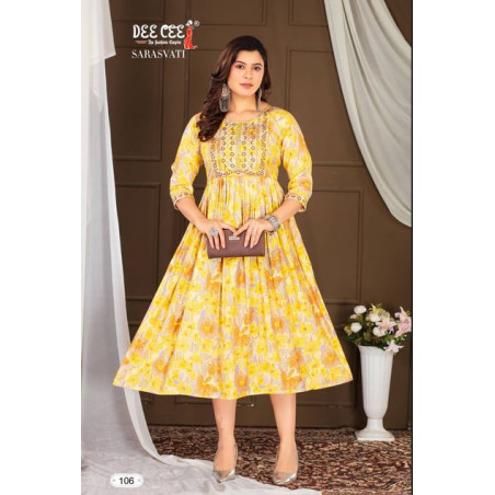 Zaaraq By Deecee Modal Printed Embroidery Single-piece Kurti - Stylish & Comfortable Women's Wear