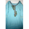 Indian Chikan Work Designer Kurti with Printed Dupatta - Elegant & Traditional