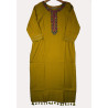 Indian Chikan Work Designer Kurti with Printed Dupatta - Elegant & Traditional