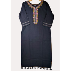 Indian Chikan Work Designer Kurti with Printed Dupatta - Elegant & Traditional