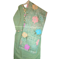 Indian Chikan Work Designer Kurti with Printed Dupatta - Elegant & Traditional.