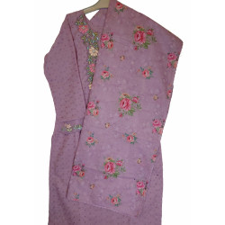 Lilac Indian Chikan Work Designer Kurti with Printed Dupatta - Elegant & Timeless