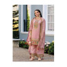 Maryam By Eba Simar Organza Embroidery Readymade Plazzo Suits-Pink Colour