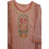 Maryam By Eba Simar Organza Embroidery Readymade Plazzo Suits-Pink Colour