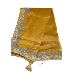 Mahotsav Party Wear Saree- Yellow Colour