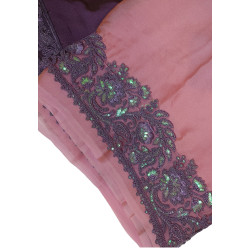 Colour Sandalwood Vol 13 By TFH Designer Party Wear Saree- Grey And Pink