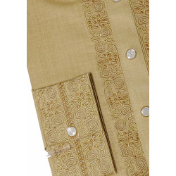 Kuf Panjabi Printed 100% cotton Bangladeshi Panjabi- Pale Silver