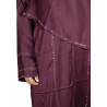 Elegant Stone-Embellished Bangladeshi Burkha With Hijab- Maroon