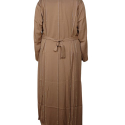 Elegant Stone-Embellished Bangladeshi Burkha- Brown