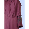 Elegant Stone-Embellished Bangladeshi Burkha With Hijab- Maroon