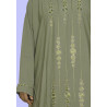 Exquisite Elegant Embroidered Bangladeshi Burkha- Olive