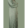 Exclusive Elegant Stone-Embellished Bangladeshi Burkha- Dark Olive