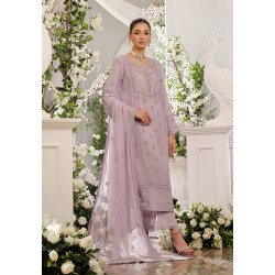 Guzel Jahanara Stitched 3 Piece Festive Formals Chiffon-Light Plum