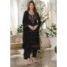 Guzel Jahanara Stitched 3 Piece Festive Formals Chiffon- Black