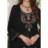 Guzel Jahanara Stitched 3 Piece Festive Formals Chiffon- Black