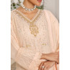 Guzel Jahanara Stitched 3 Piece Festive Formals Chiffon- Peach