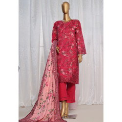 Sada Bahar Stitched 3 Piece Emb Khaddar Winter Collection'24- Magenta