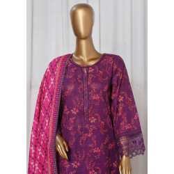 ada Bahar Stitched 3 Piece Emb Khaddar Winter Collection'24- Purple