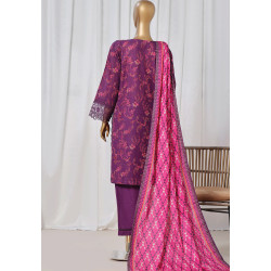 ada Bahar Stitched 3 Piece Emb Khaddar Winter Collection'24- Purple