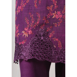 ada Bahar Stitched 3 Piece Emb Khaddar Winter Collection'24- Purple