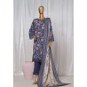 Sada Bahar Stitched 3 Piece Emb Khaddar Winter Collection'24- Navy Blue