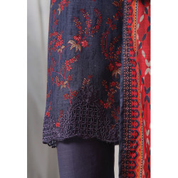 Sada Bahar Stitched 3 Piece Embroidered Khaddar Winter Collection '24 - Purple