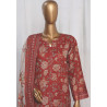 Sada Bahar Stitched 3 Piece Emb Khaddar Winter Collection'24- Rust