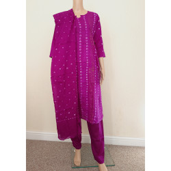 Zaaraq by Bangladeshi 100% Printed Boutiques Stitched 3 Piece Collection- Purple