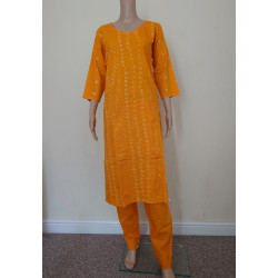 Zaaraq by Bangladeshi 100% Printed Boutiques Stitched 3 Piece Collection- Yellow