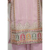 Maryam By Eba Simar Organza Embroidery Readymade Plazzo Suits-Pink Colour