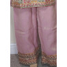 Maryam By Eba Simar Organza Embroidery Readymade Plazzo Suits-Pink Colour