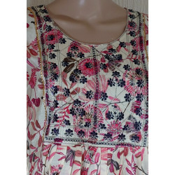 Zaaraq By Deecee Modal Printed Embroidery Single-piece Kurti - Stylish & Comfortable Women's Wear