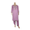 Lilac Indian Chikan Work Designer Kurti with Printed Dupatta - Elegant & Timeless