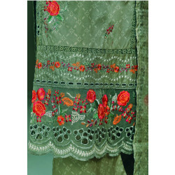 Sada Bahar Stitched 3 Piece Premium Emb & Printed Lawn-Beige