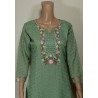 Indian Chikan Work Designer Kurti with Printed Dupatta - Elegant & Traditional.