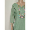 Indian Chikan Work Designer Kurti with Printed Dupatta - Elegant & Traditional.