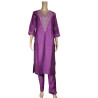 "Light Purple Kurti Set with Bottom and Dupatta - Stylish Ethnic Wear"