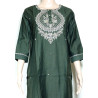 "Elegant Dark Green Kurti Set with Bottom and Dupatta - Perfect Ethnic Wear"