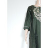 "Elegant Dark Green Kurti Set with Bottom and Dupatta - Perfect Ethnic Wear"