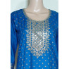 Royal Touch By Blue Hills Rayon Foil Printed Kurti With Bottom Dupatta